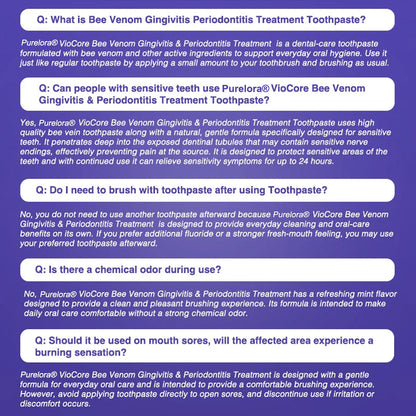 Purelora® VioCore Bee Venom Gingivitis & Periodontitis Treatment Toothpaste