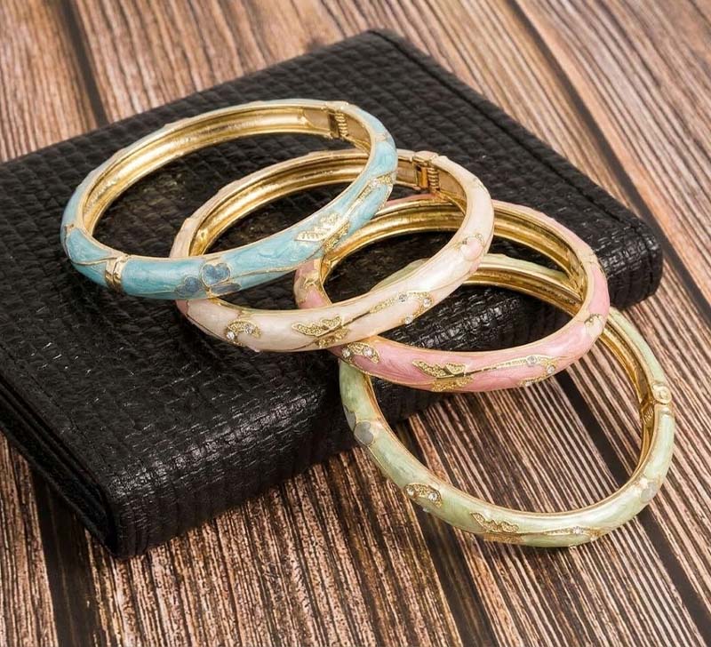 🔥𝑳𝑨𝑺𝑻 𝑫𝑨𝒀 𝑺𝑨𝑳𝑬-𝟖𝟎% 𝑶𝑭𝑭🔥𝑪𝒁𝑻𝑰𝑪𝑳𝑬® Lymphatic MagneticTherapy Gold Cloisonné Enamel Bracelet
