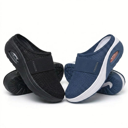 🔥 LAST DAY SALE-80% OFF 🔥Free shipping- BQODQO®  Air-Cushion Slip-On Walking Shoes, Orthopedic Slippers, with Arch-Support for Women