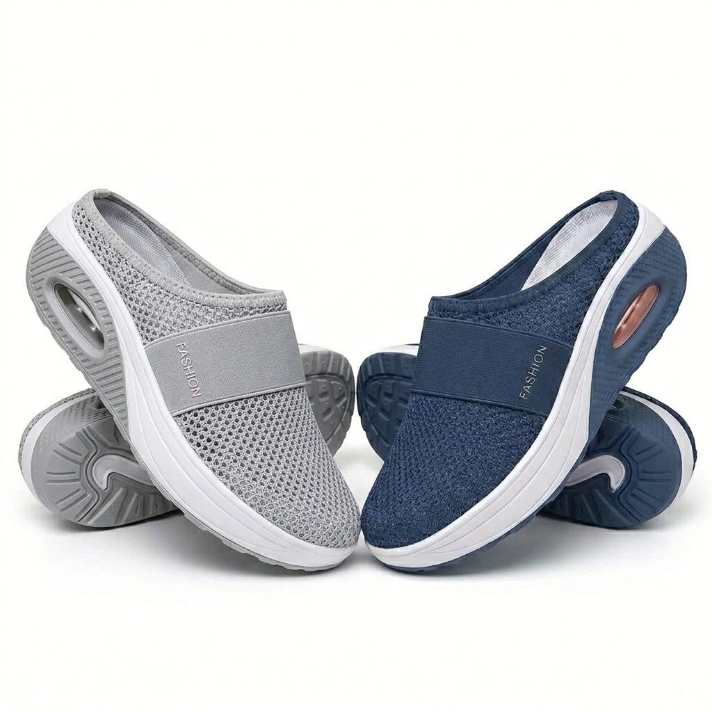 🔥 LAST DAY SALE-80% OFF 🔥Free shipping- BQODQO®  Air-Cushion Slip-On Walking Shoes, Orthopedic Slippers, with Arch-Support for Women