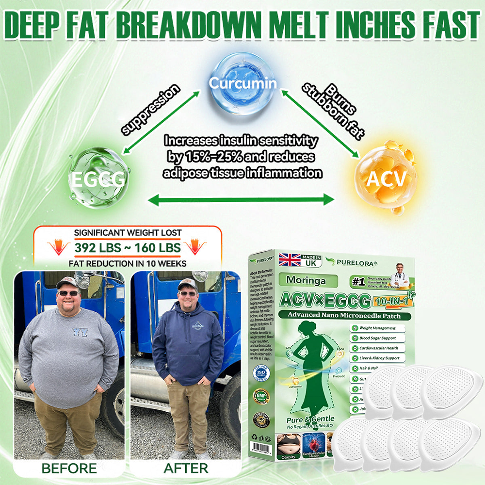 𝐏𝐮𝐫𝐞𝐥𝐨𝐫𝐚® 𝐀𝐂𝐕 × 𝐄𝐆𝐂𝐆 𝟏𝟎-𝐢𝐧-𝟏 𝐀𝐝𝐯𝐚𝐧𝐜𝐞𝐝 𝐍𝐚𝐧𝐨 𝐌𝐢𝐜𝐫𝐨𝐧𝐞𝐞𝐝𝐥𝐞 𝐏𝐚𝐭𝐜𝐡 (💧𝐉𝐮𝐬𝐭 𝐨𝐧𝐜𝐞 𝐚 𝐝𝐚𝐲, 𝐯𝐢𝐬𝐢𝐛𝐥𝐞 𝐜𝐡𝐚𝐧𝐠𝐞𝐬 𝐢𝐧 𝟕 𝐝𝐚𝐲𝐬) ✅𝐅𝐨𝐫 𝐨𝐛𝐞𝐬𝐢𝐭𝐲, 🅛🅞🅞🅢🅔 🅢🅚🅘🅝,𝐝𝐢𝐚𝐛𝐞𝐭𝐞𝐬, 𝐬𝐥𝐞𝐞𝐩 𝐚𝐩𝐧𝐞𝐚, 𝐣𝐨𝐢𝐧𝐭 𝐢𝐬𝐬𝐮𝐞𝐬, 𝐚𝐧𝐝 𝐦𝐨𝐫𝐞🔥