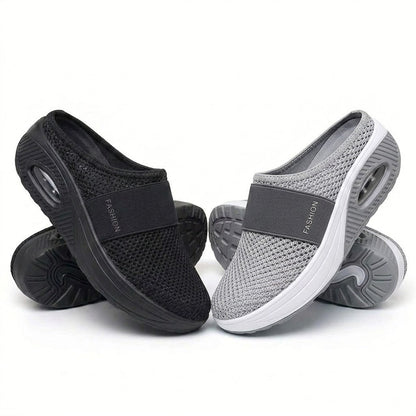 🔥 LAST DAY SALE-80% OFF 🔥Free shipping- BQODQO®  Air-Cushion Slip-On Walking Shoes, Orthopedic Slippers, with Arch-Support for Women