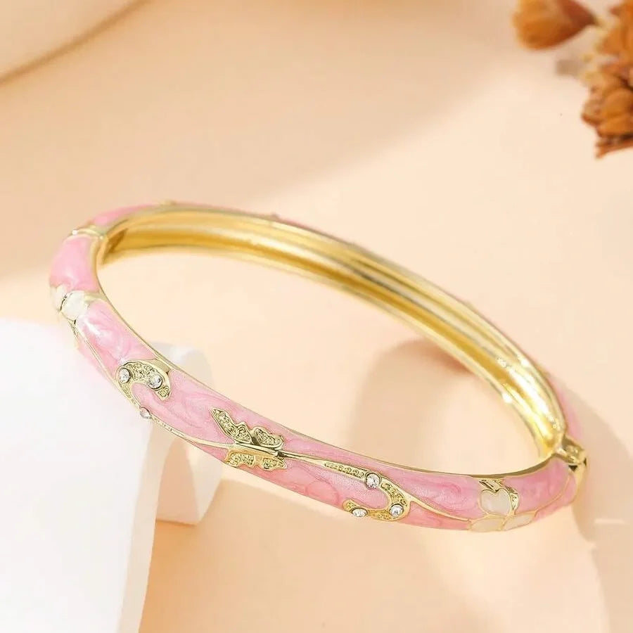 🔥𝑳𝑨𝑺𝑻 𝑫𝑨𝒀 𝑺𝑨𝑳𝑬-𝟖𝟎% 𝑶𝑭𝑭🔥𝑪𝒁𝑻𝑰𝑪𝑳𝑬® Lymphatic MagneticTherapy Gold Cloisonné Enamel Bracelet