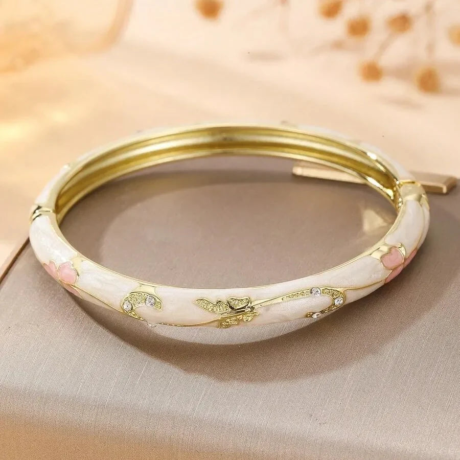 🔥𝑳𝑨𝑺𝑻 𝑫𝑨𝒀 𝑺𝑨𝑳𝑬-𝟖𝟎% 𝑶𝑭𝑭🔥𝑪𝒁𝑻𝑰𝑪𝑳𝑬® Lymphatic MagneticTherapy Gold Cloisonné Enamel Bracelet