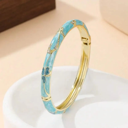 🔥𝑳𝑨𝑺𝑻 𝑫𝑨𝒀 𝑺𝑨𝑳𝑬-𝟖𝟎% 𝑶𝑭𝑭🔥𝑪𝒁𝑻𝑰𝑪𝑳𝑬® Lymphatic MagneticTherapy Gold Cloisonné Enamel Bracelet