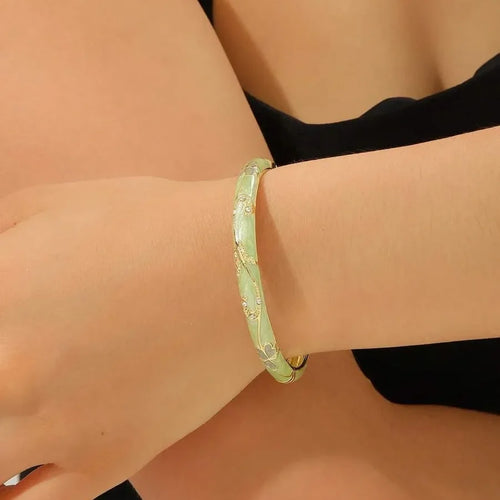 🔥🔥𝑳𝑨𝑺𝑻 𝑫𝑨𝒀 𝑺𝑨𝑳𝑬-𝟖𝟎% 𝑶𝑭𝑭 𝑪𝒁𝑻𝑰𝑪𝑳𝑬® Lymphatic MagneticTherapy Gold Cloisonné Enamel Bracelet
