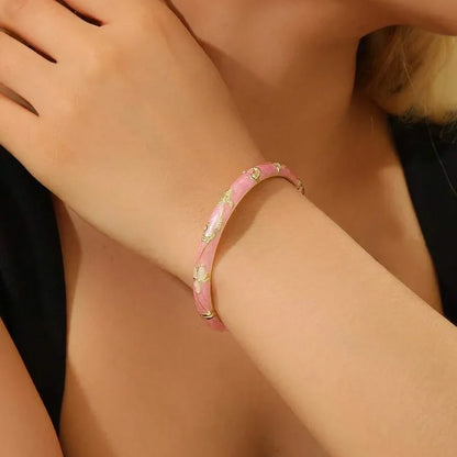 🔥🔥𝑳𝑨𝑺𝑻 𝑫𝑨𝒀 𝑺𝑨𝑳𝑬-𝟖𝟎% 𝑶𝑭𝑭 𝑪𝒁𝑻𝑰𝑪𝑳𝑬® Lymphatic MagneticTherapy Gold Cloisonné Enamel Bracelet