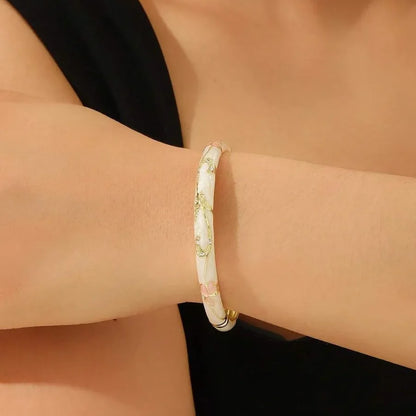 🔥𝑳𝑨𝑺𝑻 𝑫𝑨𝒀 𝑺𝑨𝑳𝑬-𝟖𝟎% 𝑶𝑭𝑭🔥𝑪𝒁𝑻𝑰𝑪𝑳𝑬® Lymphatic MagneticTherapy Gold Cloisonné Enamel Bracelet